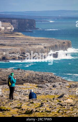 Innish More, Aran Island, Irlanda, Dun Aonghasa Foto Stock