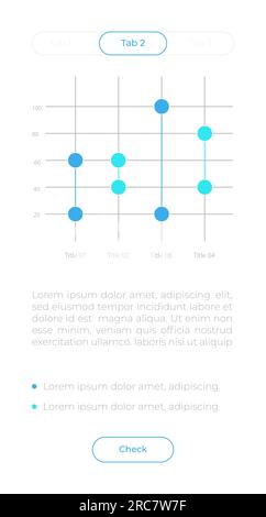 Modello di elemento UI grafico sparso Illustrazione Vettoriale