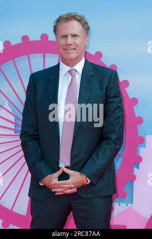 Londra, Regno Unito. Will Ferrell ha fotografato la partecipazione alla prima europea di Barbie a Cineworld Leicester Square il 12 luglio 2023 . Foto di Julie Edwards. Crediti: JEP Celebrity Photos/Alamy Live News Foto Stock