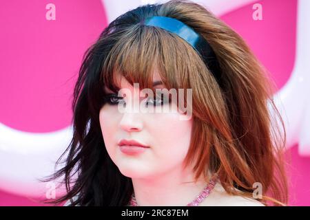 Londra, Regno Unito. Gayle ha fotografato partecipando alla prima europea di Barbie a Cineworld Leicester Square il 12 luglio 2023 . Foto di Julie Edwards. Crediti: JEP Celebrity Photos/Alamy Live News Foto Stock