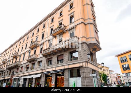 Padova, Italia - 4 aprile 2022: Architettura tipica e vista stradale a Padova, Veneto, Italia. Foto Stock