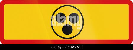 Cartello stradale supplementare islandese - persone cieche Foto Stock