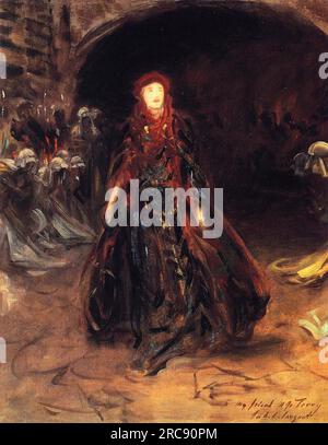 Ellen Terry interpreta Lady Macbeth 1889 di John Singer Sargent Foto Stock