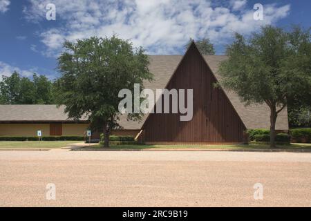 Old Church Building situato nella zona rurale del Texas orientale. Jacksonville, Texas Foto Stock