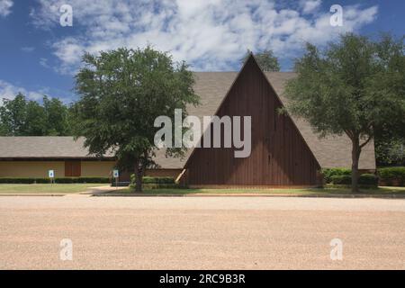 Old Church Building situato nella zona rurale del Texas orientale. Jacksonville, Texas Foto Stock