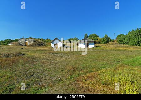 Freilichtmuseum, Bauernhofmuseum, Skanzen, Szentendrei Szabadtéri Néprajzi Múzeum, Region Nordungarn, Dorf, Häuser, Erdkeller Foto Stock