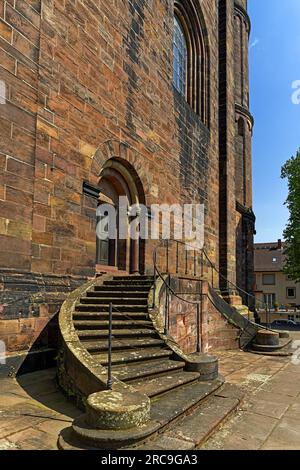 Schum-Stadt, Dom Sankt Peter, erbaut 12. Jahrhundert, Südseite Foto Stock