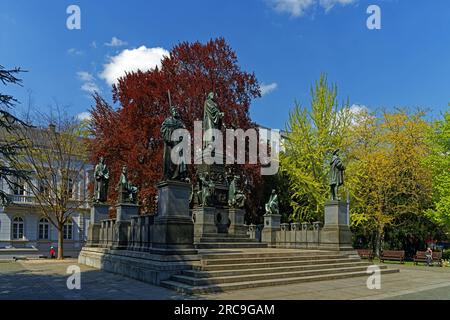 Schum-Stadt, Grünanlage, Lutherdenkmal, Martin Lutero, 10.11.1483 - 18.02.1546, Riformatore Foto Stock