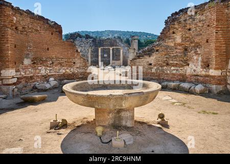 Marienkirche nel sito archeologico di Efeso, Selcuk, Tuerkei |St Chiesa di Maria o Chiesa della Vergine Maria nel sito archeologico di Efeso, Selcuk Foto Stock