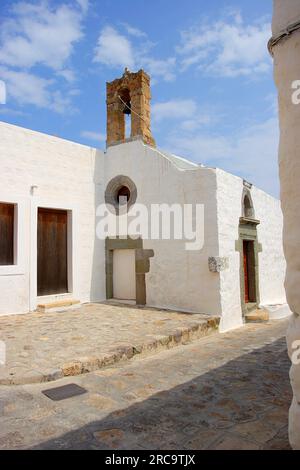 Patmos, Isole del Dodecaneso, Isole del Mar Egeo, Grecia Foto Stock