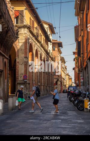 Bologna, Italia, strada maggiore Foto Stock