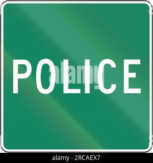 Cartello guida a Quebec, Canada - polizia. Foto Stock