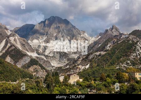 Carrara, Toscana, Italia, zona delle cave di marmo Foto Stock
