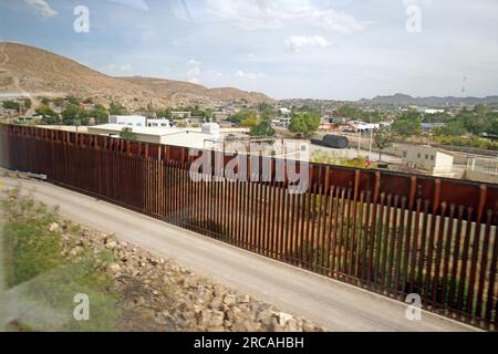 Muro di confine tra Messico e Stati Uniti Foto Stock