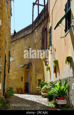 il centro storico di borgio verezzi savona Foto Stock