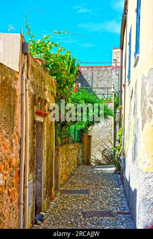 il centro storico di borgio verezzi savona Foto Stock