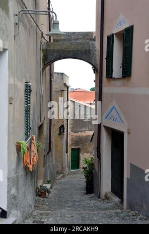 il centro storico di borgio verezzi savona Foto Stock