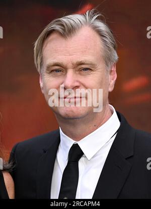 Londra, Regno Unito. 13 luglio 2023. Christopher Nolan arriva all'Oppenheimer UK Premiere, Odeon Luxe, Leicester Square, Londra. Credito: Doug Peters/EMPICS/Alamy Live News Foto Stock