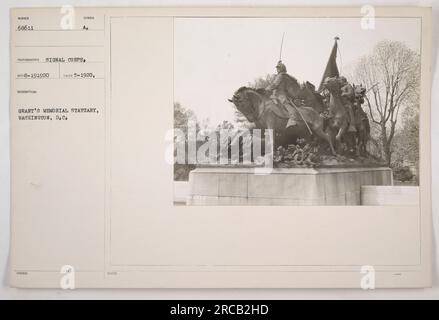 Fotografia del Grant's Memorial Statuary a Washington, D.C. L'immagine è stata scattata nel maggio 1920 dal Signal Corps. Il memoriale raffigura il generale Ulysses S. Grant. Non sono disponibili ulteriori informazioni o note. Foto Stock