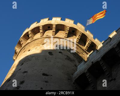 Quart Towers, forte medievale a Valencia, Spagna Foto Stock