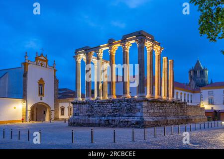 Tempio romano, Évora, Alentejo, Portogallo Foto Stock