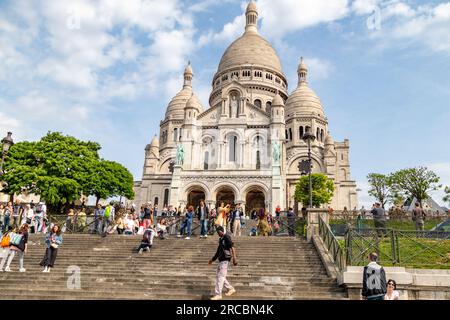 Bella foto che mostra il Sacro cuore a Parigi Foto Stock