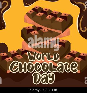 Modello di giorno di cioccolato colorato Vector Illustrazione Vettoriale
