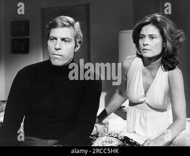 James Franciscus, Diane Baker, sul set di The TV Movie, 'The Dream Makers', NBC-TV, Warner Bros. Distribuzione televisiva, gennaio 1975 Foto Stock