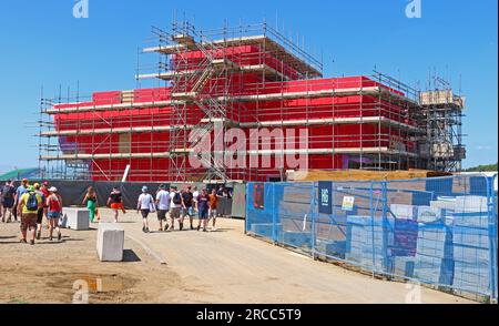 Lo sviluppo Escapade - possiede un pezzo del circuito di Silverstone - 2 milioni di case a bordo pista Foto Stock