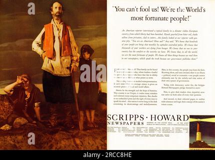 Vintage Time Magazine 24 agosto 1936 Issue Advert, USA Foto Stock