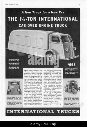 Vintage Time Magazine 24 agosto 1936 Issue Advert, USA Foto Stock