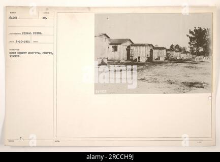 Immagine del Beau Desert Hospital Center in Francia durante la prima guerra mondiale. La fotografia è stata scattata dal Signal Corps e ricevuta il 10 marzo 1921. L'immagine reca il simbolo EU ed è contrassegnata dall'etichetta 64055. Foto Stock