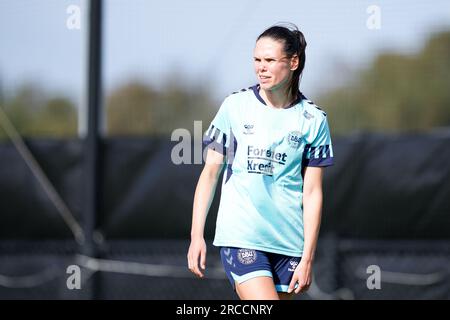 Perth, Australia. 13 luglio 2023. Australia, Perth, 13 luglio 2023: Simone Boye Sorensen della Danimarca durante la sessione di allenamento durante il pre-camp prima della Coppa del mondo femminile in Australia e nuova Zelanda presso il WA State Football Centre di Perth, Australia. (Daniela Porcelli/SPP) credito: SPP Sport Press Photo. /Alamy Live News Foto Stock