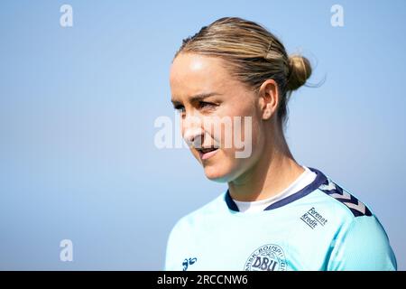 Perth, Australia. 13 luglio 2023. Australia, Perth, 13 luglio 2023: Sanne Troelsgaard-Nielsen della Danimarca durante la sessione di allenamento durante il pre-camp prima della Coppa del mondo femminile in Australia e nuova Zelanda presso il WA State Football Centre di Perth, Australia. (Daniela Porcelli/SPP) credito: SPP Sport Press Photo. /Alamy Live News Foto Stock