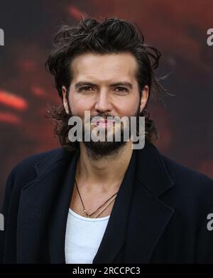 Londra, Regno Unito. 13 luglio 2023. Guy Burnet ha visto assistere alla prima britannica di "Oppenheimer" all'Odeon Luxe Leicester Square a Londra. (Foto di Brett Cove/SOPA Images/Sipa USA) credito: SIPA USA/Alamy Live News Foto Stock