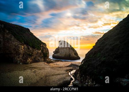 Shark fin Cove, California Foto Stock