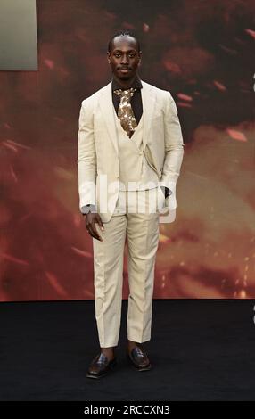 Londra, Regno Unito. 13 luglio 2023. David Larbi partecipa all'Oppenheimer - UK Premiere all'ODEON Luxe, Leicester Square, Londra, Regno Unito. Credito: Vedere li/Picture Capital/Alamy Live News Foto Stock