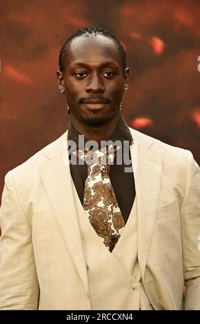 Londra, Regno Unito. 13 luglio 2023. David Larbi partecipa all'Oppenheimer - UK Premiere all'ODEON Luxe, Leicester Square, Londra, Regno Unito. Credito: Vedere li/Picture Capital/Alamy Live News Foto Stock