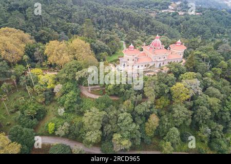 Palazzo di Monserrate dalla vista aerea Foto Stock
