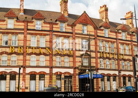 Wolverhampton, Regno Unito - 13 luglio 2023: Esterno del Britannia Hotel a Lichfield St, Wolverhampton Foto Stock