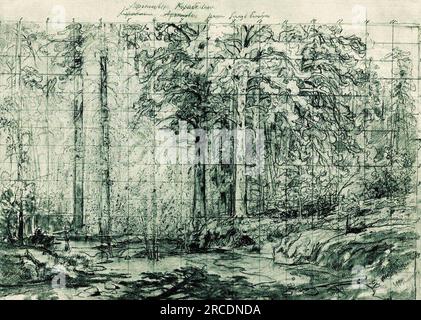 Mast Tree Grove 1897 di Ivan Shishkin Foto Stock