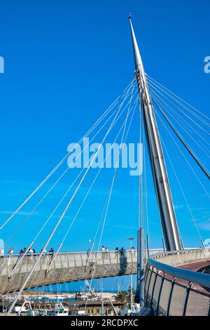 Particolare del Ponte del Mare, Pescara, Italia Foto Stock