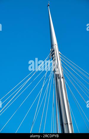 Particolare del Ponte del Mare, Pescara, Italia Foto Stock