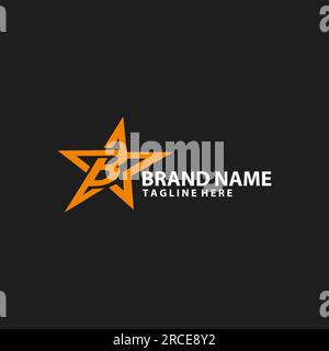 Lettera B con logo STAR Racing Illustrazione Vettoriale