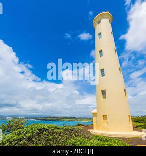 Faro di Ninini Point, Lihue, Kauai, Hawaii, USA Foto Stock