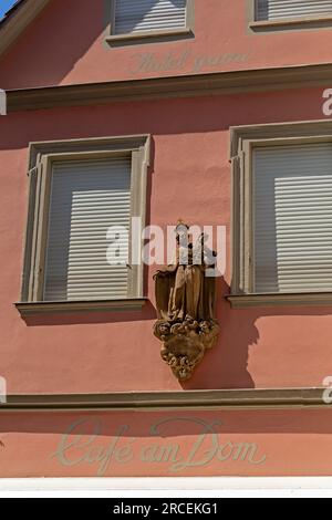 Statua della Vergine Maria e del bambino divino, Bamberga, Oberfranken, Baviera, Germania Foto Stock