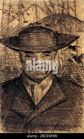 Ritratto di Père Tanguy 1887; Parigi, Francia di Vincent van Gogh Foto Stock
