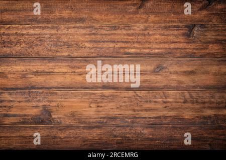 sfondo texture legno, tavolo da cucina scuro Foto Stock