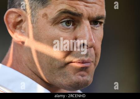 St Helens, Inghilterra - 13 luglio 2023 - St Capo allenatore degli Helens Paul Wellens. Betfred Super League, St. Helens vs Catalan Dragons al Totally Wicked Stadium, St. Helens, Regno Unito Foto Stock