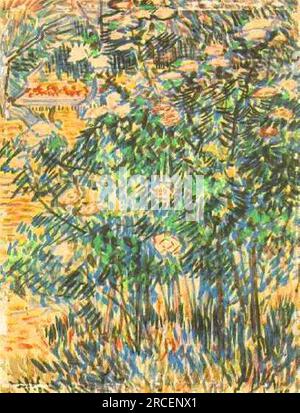 Flowering Shrubs 1889; Saint-rémy-de-provence, Francia di Vincent van Gogh Foto Stock